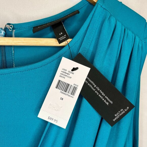 Lane Bryant Teal Blue Draped Jersey Dress - Picture 4 of 6